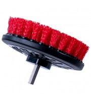 CARPET BRUSH W/DRILL ATTACHMENT - HEAVY DUTY (RED)