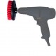 CARPET BRUSH W/DRILL ATTACHMENT - HEAVY DUTY (RED)