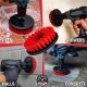 CARPET BRUSH W/DRILL ATTACHMENT - HEAVY DUTY (RED)